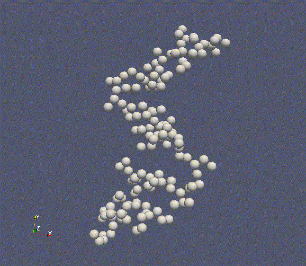 Fractal aggregate undergoing compaction